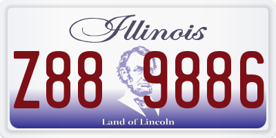 IL license plate Z889886