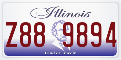 IL license plate Z889894