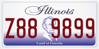IL license plate Z889899