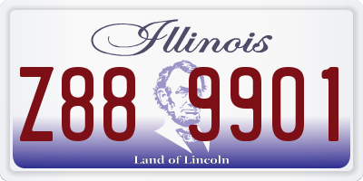 IL license plate Z889901