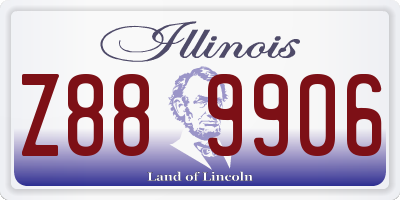 IL license plate Z889906