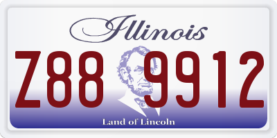 IL license plate Z889912