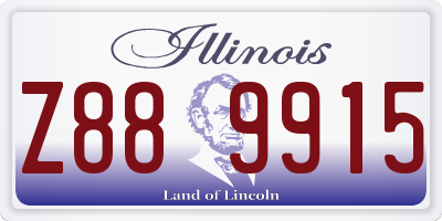IL license plate Z889915