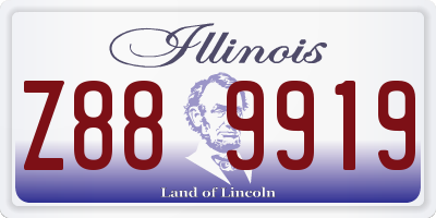 IL license plate Z889919