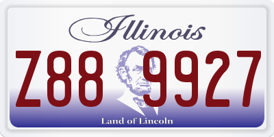 IL license plate Z889927
