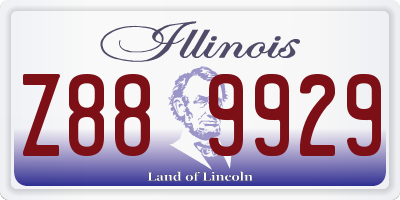 IL license plate Z889929