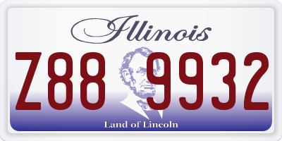 IL license plate Z889932