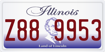 IL license plate Z889953