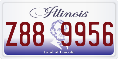 IL license plate Z889956