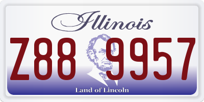 IL license plate Z889957