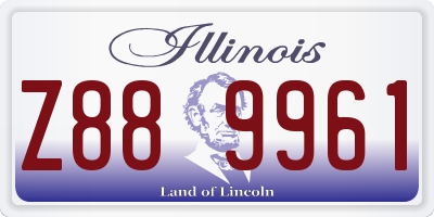 IL license plate Z889961