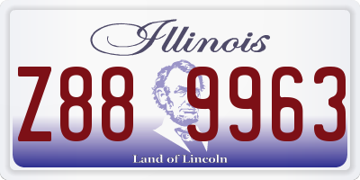IL license plate Z889963