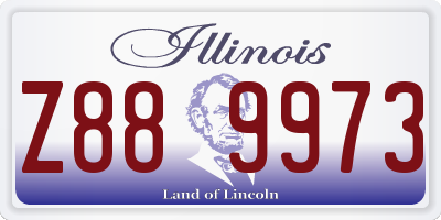 IL license plate Z889973