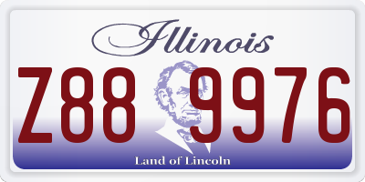IL license plate Z889976