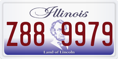 IL license plate Z889979