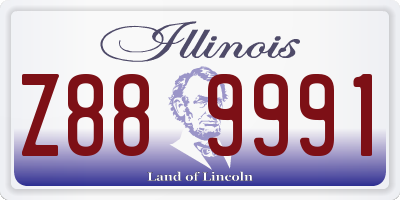 IL license plate Z889991