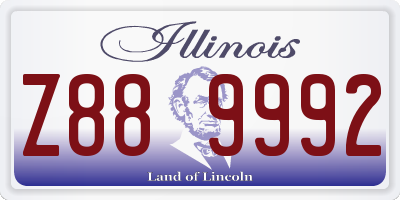 IL license plate Z889992