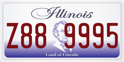 IL license plate Z889995