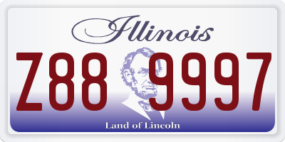 IL license plate Z889997