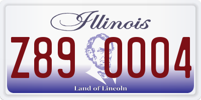 IL license plate Z890004