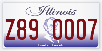 IL license plate Z890007