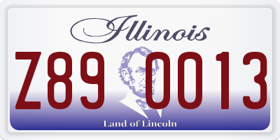 IL license plate Z890013
