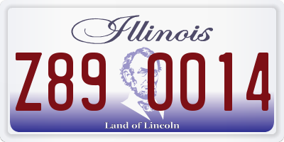 IL license plate Z890014