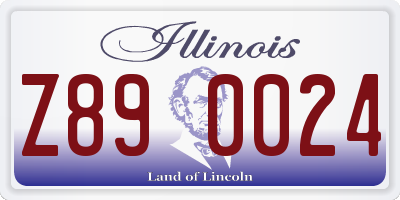 IL license plate Z890024