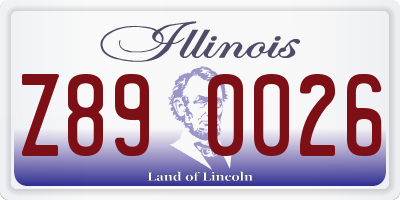 IL license plate Z890026