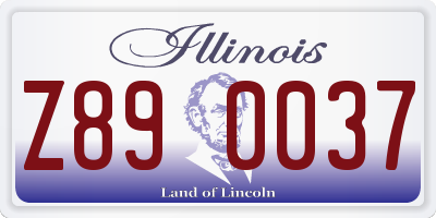 IL license plate Z890037