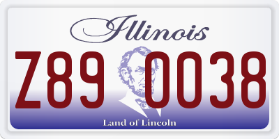 IL license plate Z890038