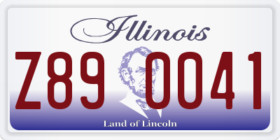 IL license plate Z890041