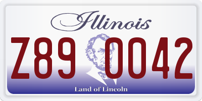 IL license plate Z890042