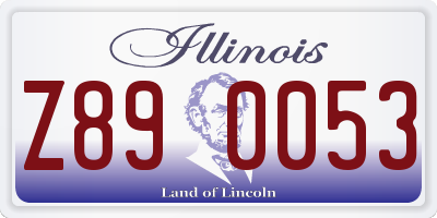 IL license plate Z890053