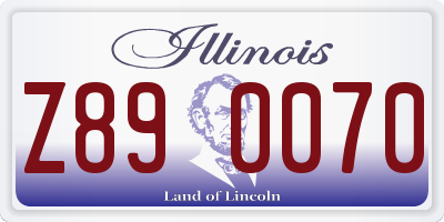 IL license plate Z890070