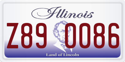 IL license plate Z890086