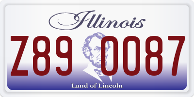 IL license plate Z890087
