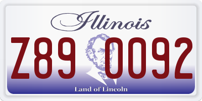 IL license plate Z890092