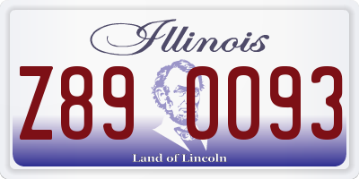 IL license plate Z890093