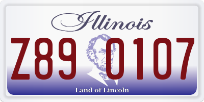 IL license plate Z890107
