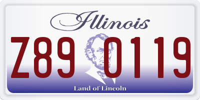 IL license plate Z890119