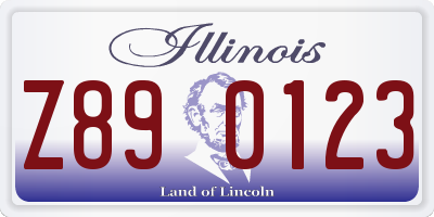 IL license plate Z890123
