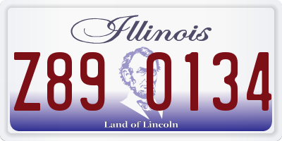 IL license plate Z890134