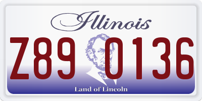 IL license plate Z890136
