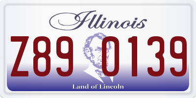 IL license plate Z890139