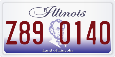 IL license plate Z890140