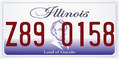 IL license plate Z890158