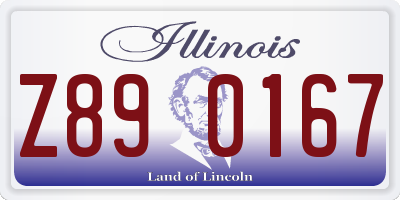 IL license plate Z890167