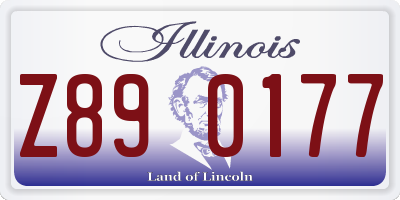 IL license plate Z890177