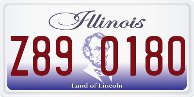 IL license plate Z890180